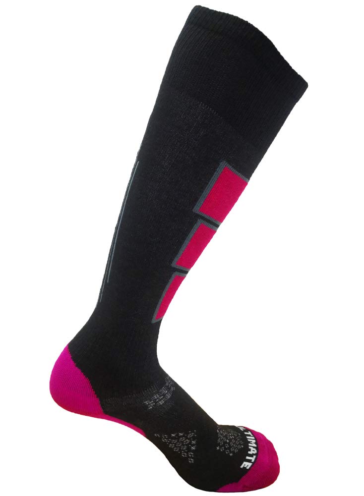 Ultimate Socks Womens Thermolite Ski Snowboard Warm Socks Raspberry Medium 7-9.5