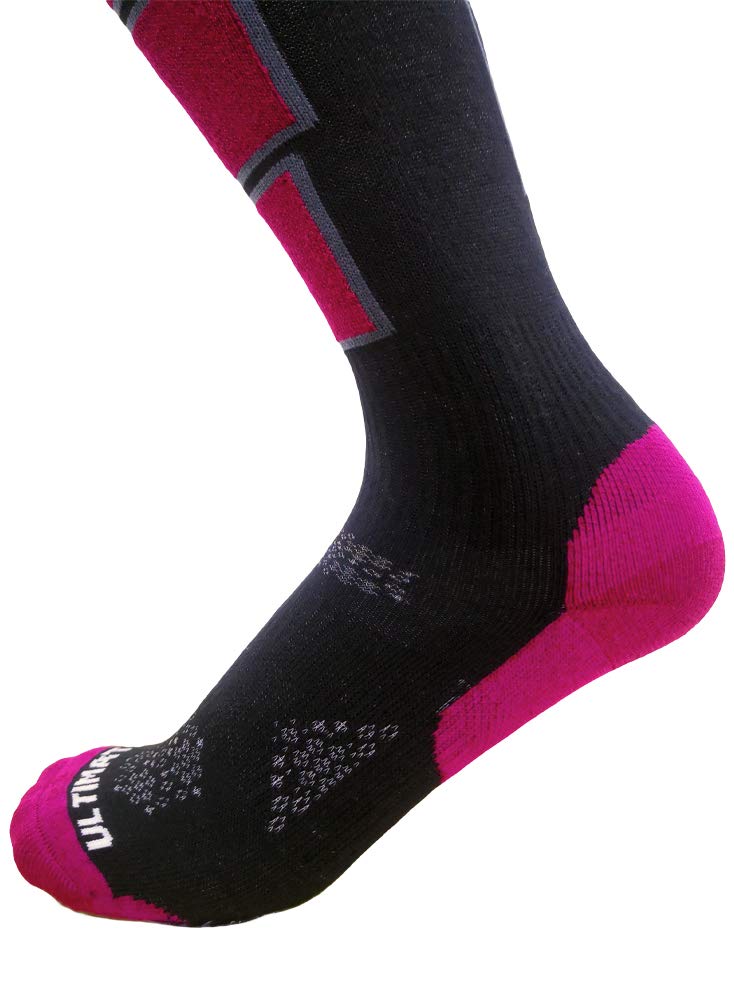 Ultimate Socks Womens Thermolite Ski Snowboard Warm Socks Raspberry Medium 7-9.5