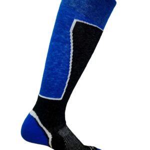 Ultimate Socks Mens Midweight Merino Wool Ski Snowboard Warm Socks Blue Large 9-11.5