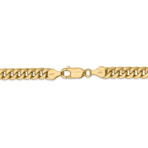 Sonia Jewels 14k Yellow Gold 6mm Miami Cuban Curb Chain Bracelet - with Secure Lobster Lock Clasp 7"