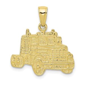 solid 10k yellow gold truck cab souvenir pendant charm