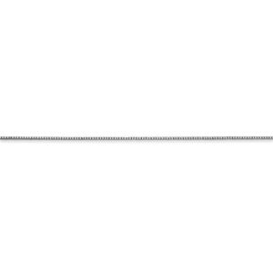 Solid 14k White Gold 0.50mm Box Chain Necklace 20"