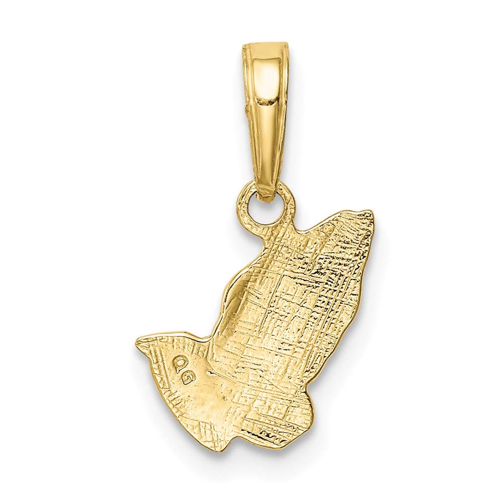 Solid 10k Yellow Gold Praying Hands Pendant Charm