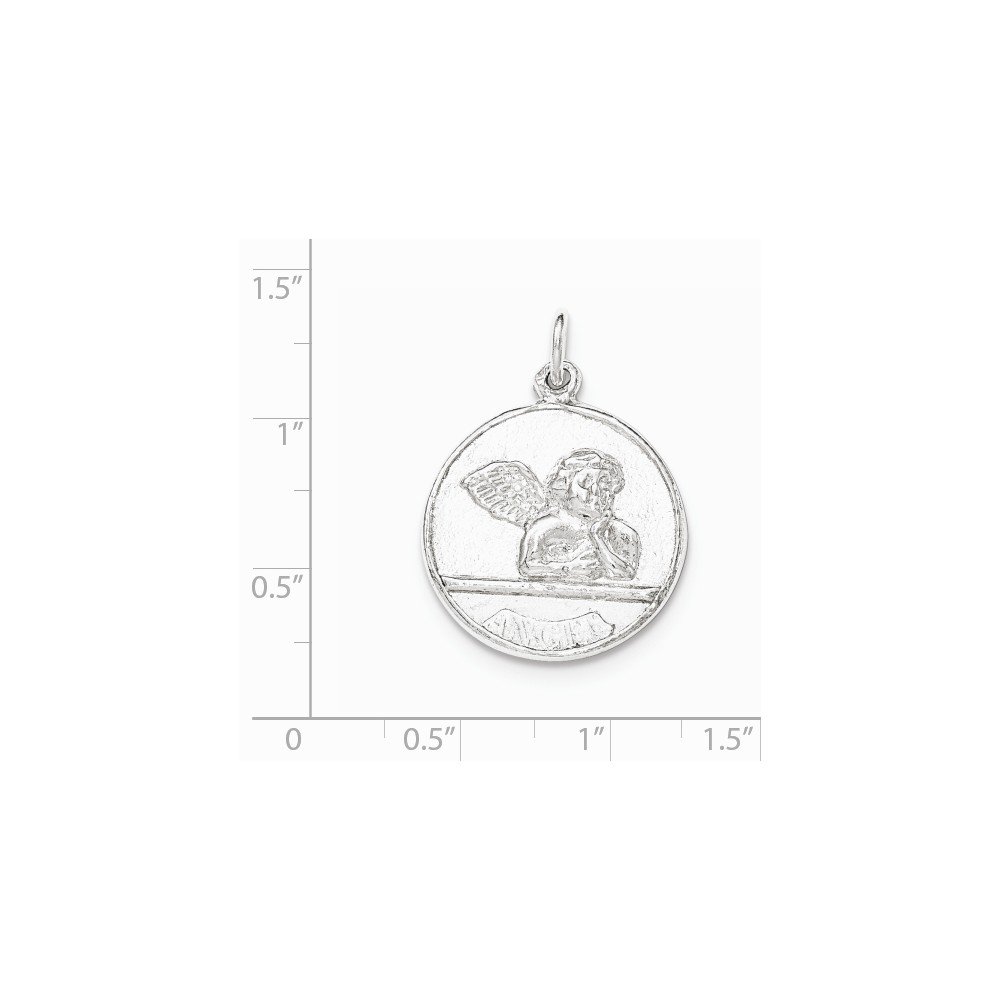 Solid 925 Sterling Silver Raphael Angel Pendant Charm