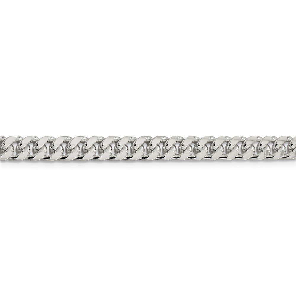 Solid 925 Sterling Silver 6.00mm Domed Curb Cuban Chain Necklace - with Secure Lobster Lock Clasp 18"