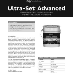 Bostik Ultra-Set Advanced Waterproofing, Sound Reduction and Crack Isolation Membrane