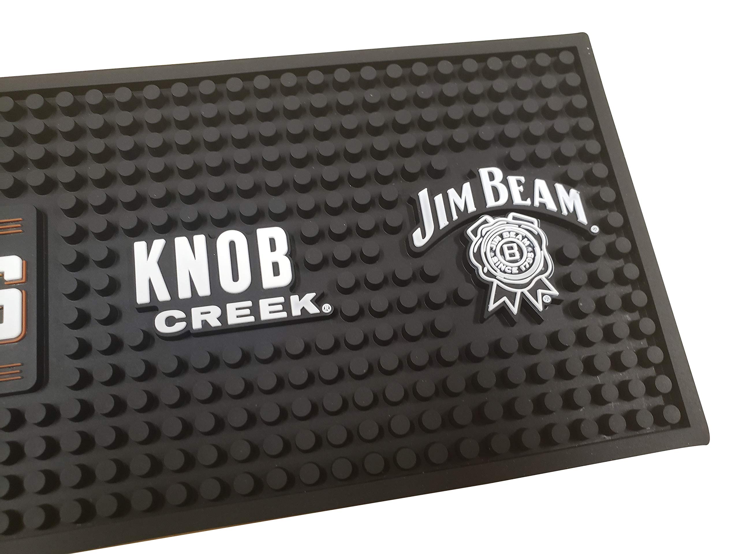 Bourbon Legends Bar Mat Spill Rail Officially Licensed Mat - 23.5" x 5.0" - Maker's Mark, Basil Hayden, Knob Creek, Jim Beam