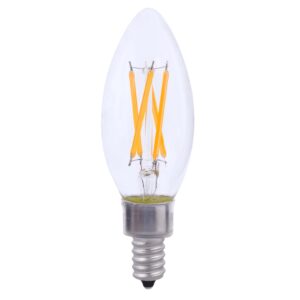 goodlite c32 led chandelier bulb, torpedo tip, 7w (80w equal), dimmable, 800 lumens, warm white 3000k, 15k hours, eco-friendly, ideal for candelabra & decorative lighting, e12 base, 1ct. (g-20143)