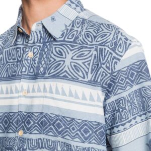 Quiksilver Waterman Men's LAKI Woven, Dusty Blue Lake Maikai, S