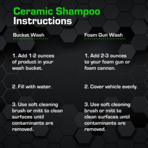 Ceramic Car Shampoo - Car Wash For Ceramic Coatings - Adds Hydrophobic Protection | Enhances Ceramic Coatings, Waxes Or Sealants | Incredible Shine