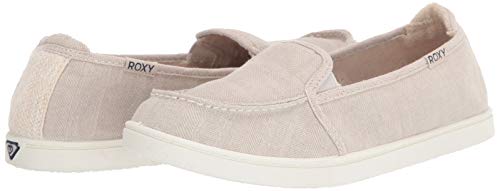 Roxy womens Minnow Slip on Shoe Sneaker, Oatmeal, 8 US