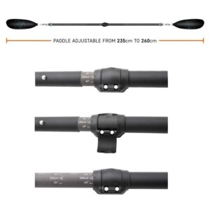 Bote Universal 5 Piece Kayak Paddle, Adjustable & Portable, Compact for Travel Friendly Family, Adults and Kids, Tandem, Single, 1-Person or 2-Person