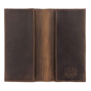 hide & drink, checkbook cover, minimalist organizer, check presenter, bill holder for waiter and waitress, restaurant accessories, full grain leather, handmade, bourbon brown