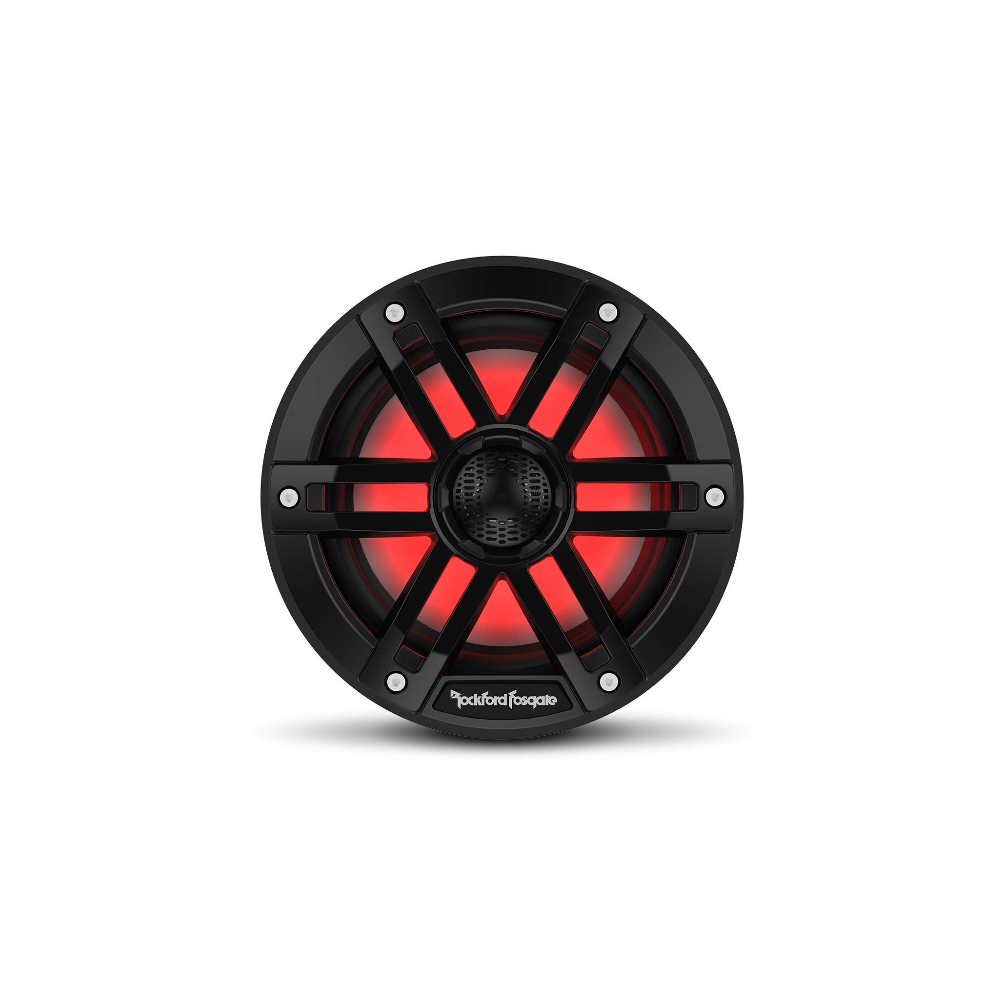 Rockford Fosgate M1-6B Color Optix 6” 2-Way Coaxial Multicolor LED Lighted Marine Speakers - Black (Pair)