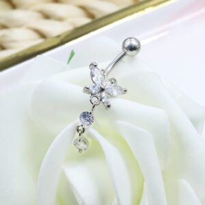 CHARM ONLINE Belly Button Rings Dangle Sexy Navel Body Surgical Steel Piercing Jewelry for Women