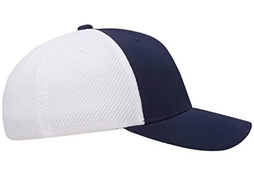 Flexfit unisex adult 6533 Hat, Navy/White, Large-X-Large US