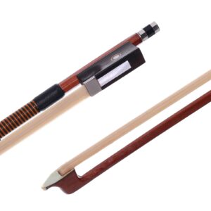 AMZZ Violin Bow 4/4 Size - Octagonal Stick, Ebony Frog, and Horse Hair for Exceptional Sound Quality - Ideal for Intermediate to Advanced Violinists (4/4 Full Size)