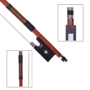 AMZZ Violin Bow 4/4 Size - Octagonal Stick, Ebony Frog, and Horse Hair for Exceptional Sound Quality - Ideal for Intermediate to Advanced Violinists (4/4 Full Size)