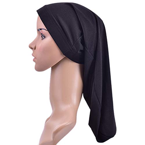 Unisex Spandex Braids & Dreadlocks Cap 3 Packed,Jumbo Satin Night Sleep Bonnet Hair Covers for Men Women (A1-Black-3 Packed)