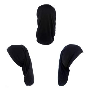 Unisex Spandex Braids & Dreadlocks Cap 3 Packed,Jumbo Satin Night Sleep Bonnet Hair Covers for Men Women (A1-Black-3 Packed)