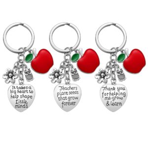 iJuqi Teacher Gifts for Women - 6PCS Keychain, Appreciation,Thank You, Birthday, Valentine's Day, Christmas Gifts for Teachers