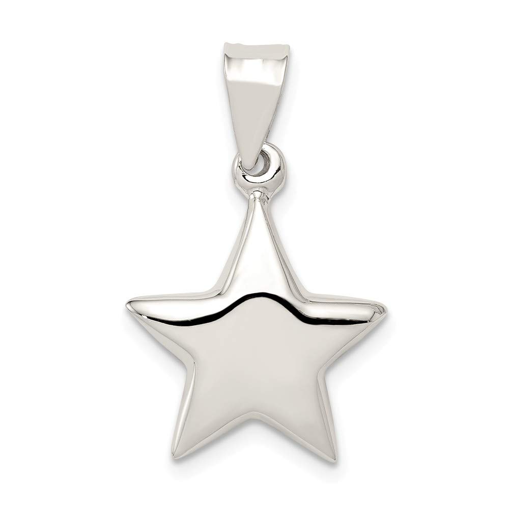 Sonia Jewels 925 Sterling Silver Star Charm Pendant - 23mm x 16mm