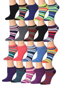 tipi toe women's & girls 20 pairs colorful patterned low cut/no show socks gn12-68-20