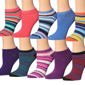 Tipi Toe Women's & Girls 20 Pairs Colorful Patterned Low Cut/No Show Socks GN12-68-20