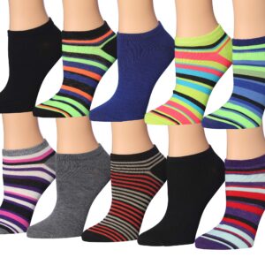 Tipi Toe Women's & Girls 20 Pairs Colorful Patterned Low Cut/No Show Socks GN12-68-20