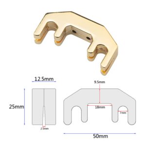 Unxuey Metal Violin Mute Practice Violin Silencer Golden Fiddle Silent Silencer Parts for 1/2, 3/4, 4/4 Violin