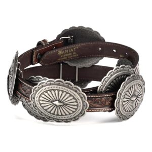 ARIAT Women's Tooled Leather Concho Belt, Large