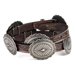 ARIAT Women's Tooled Leather Concho Belt, Medium