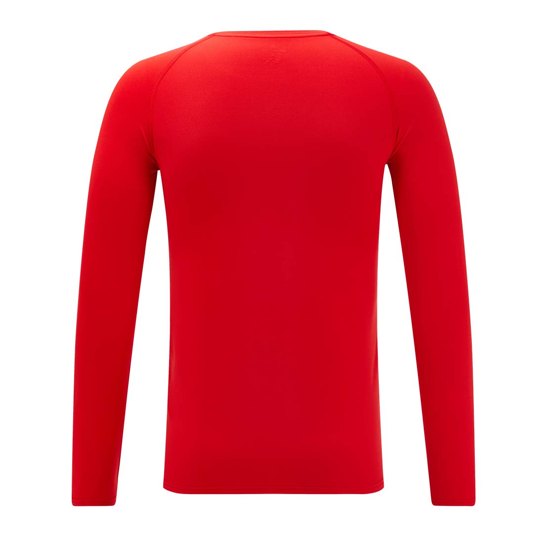 DEVOROPA Youth Boys Compression Shirt Long Sleeve Football Baseball Undershirt Quick Dry Sports Baselayer Red M