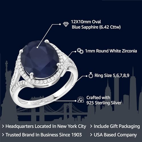 Gem Stone King 925 Sterling Silver 12X10MM Oval Gemstone Birthstone Halo Engagement Ring | Wedding Anniversary Promise Ring For Women | Available In Size 5,6,7,8,9