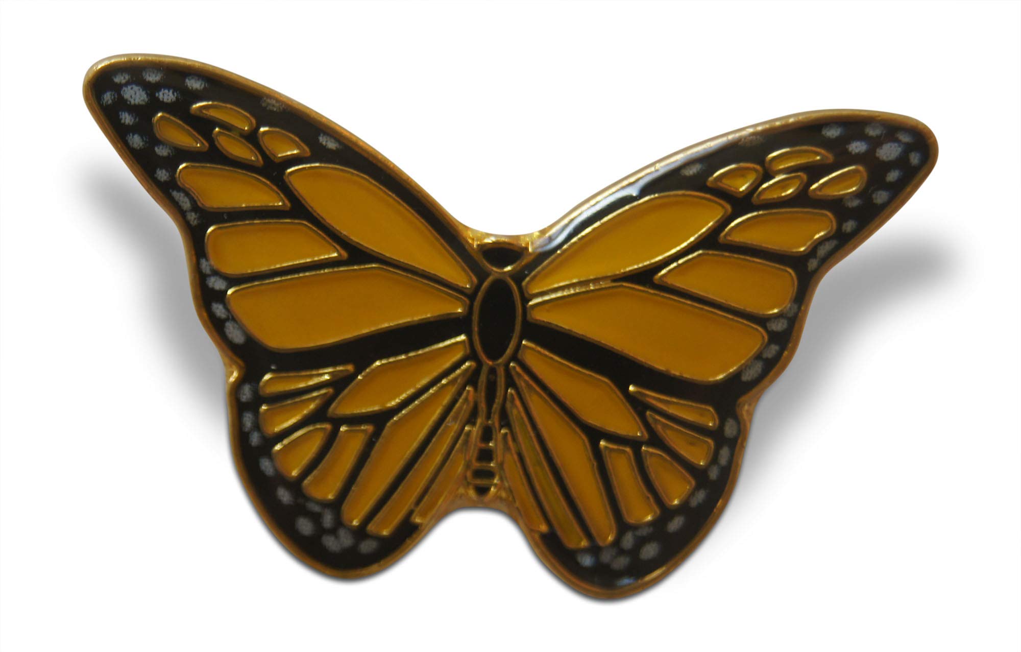 3-Piece Monarch Butterfly Butter-Fly Pride Lapel Pin Hat Pin & Tie Tack Set with Clutch Back by Novel Merk