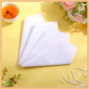 Leinuosen White Cotton Handkerchiefs for Men Classic Hankies Pocket Square Towel Small Size for Tie Dye Girl Boy Tea Parties(8.3 x 8.3 Inch, 50 Pcs)