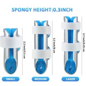 6 Pieces Finger Splints Metal Finger Support Finger Stabilizer for Adults and Children Finger Knuckle Joint Fixation, 3 Sizes (Blue)