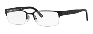 versace ve1184 1261 53m matte black rectangular eyeglasses for men + bundle with designer iwear eyewear kit