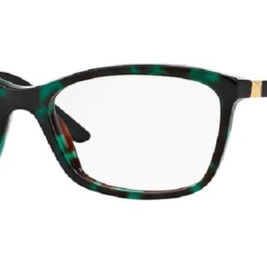 Versace VE3186 5076 54M Green Havana Transparent Cateye Eyeglasses For Women+ BUNDLE With Designer iWear Eyewear Kit