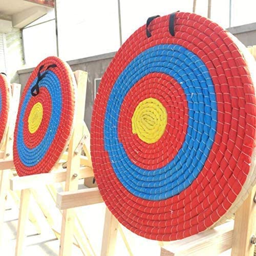 TOPARCHERY Archery Target 3 Layers 20 inch Traditional Solid Straw Archery Target 2.3 inch Thickness Hand-Made Arrows Target for Outdoor Shooting Practice (20in / 3 Layers)