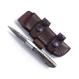 GCS Handmade D2 Tool Steel Tactical knife Hunting Knife CampKnife with leather sheath Full tang blade designed for Hunting & EDC GCS 235 (Horn Handle)