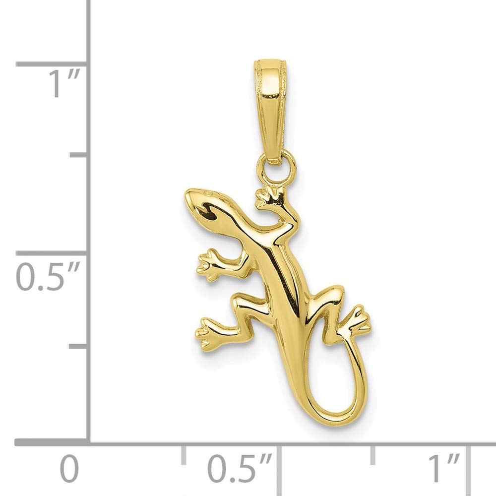 BillyTheTree Jewelry 10k Yellow Gold Gecko Pendant