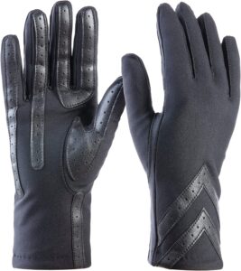 isotoner smartouch spandex cold weather gloves with spandex and a warm fleece lining large/x-large