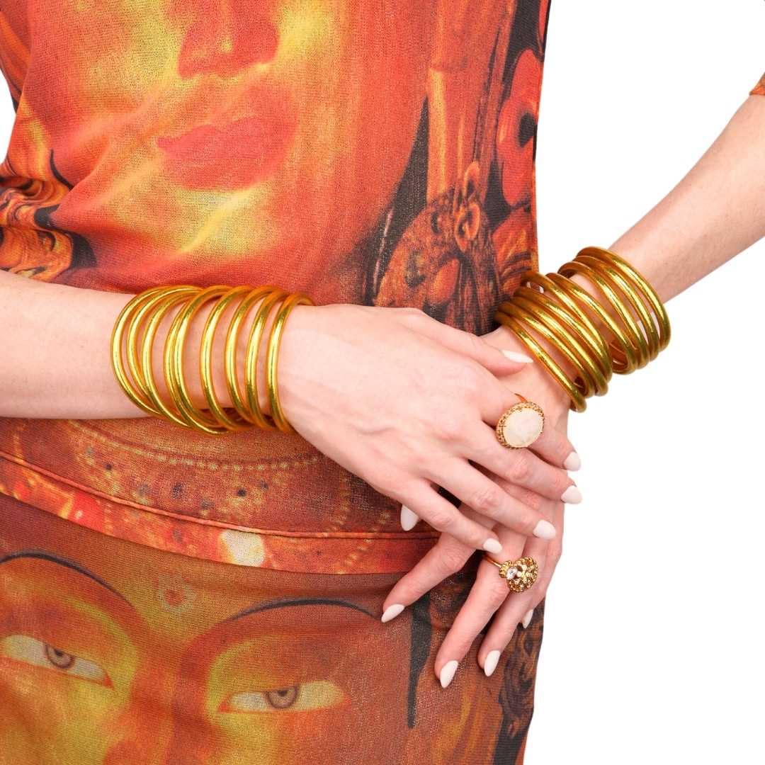 BuDhaGirl Gold All Weather Bangles (AWB) - Serenity Prayer