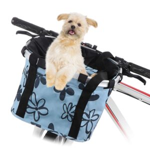 Lixada Dog Bike Basket Bicycle Handlebar Front Basket Small Dog Bike Basket FrontAdult Bike Basket