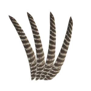 SHARROW 30pcs Archery Full Length Turkey Feathers Arrow Fletches Fletching Rrght Wings for Hunting Shooting (Snow spot Feather)