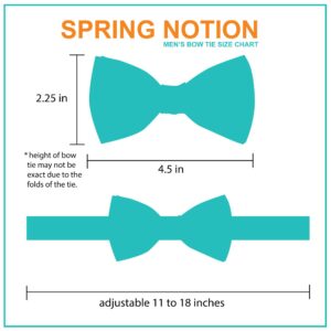 Spring Notion Men's Solid Color Satin Microfiber Bow Tie Rust