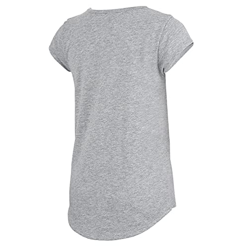 adidas girls Short Sleeve Scoop Neck Tee T-shirt T Shirt, Grey Heather, X-Large US