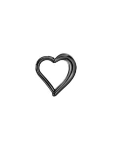 fansing 16 gauge black daith earrings left ear right ear 8mm daith piercing jewelry surgical steel 16g heart shaped hinged ring hoop 316l stainless steel