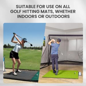 Golf Rubber Tees Driving Range 3 Pack 2.75" 3.0" 3.13" Different Size Professional Durable Tee Set for Indoor Outdoor Practice Range Mats (3 Pcs-Black (2.75”+3.0”+3.13”))